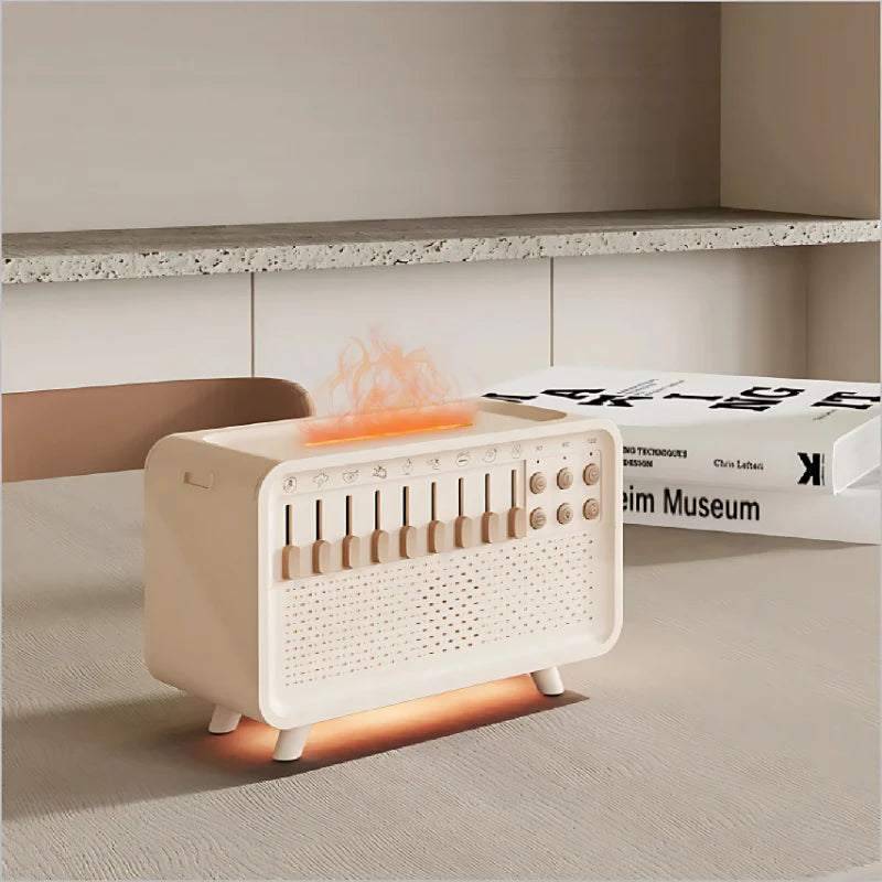 White Uyku Dostu Doğal Ses ve Nemlendirici Gece Lambası - LITTLE BABY