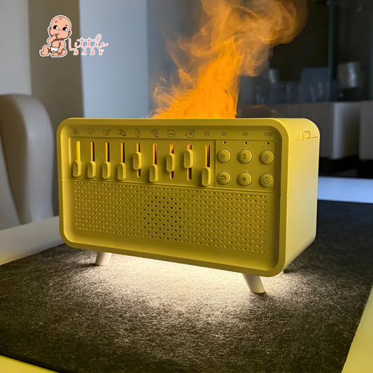SLEEPP ™ White Uyku Dostu Doğal Ses ve Nemlendirici Gece Lambası - LITTLE BABY